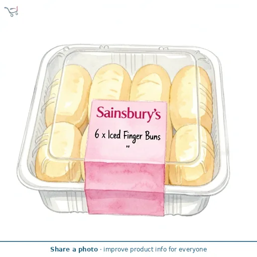 Sainsbury's 6 x Iced Finger Buns