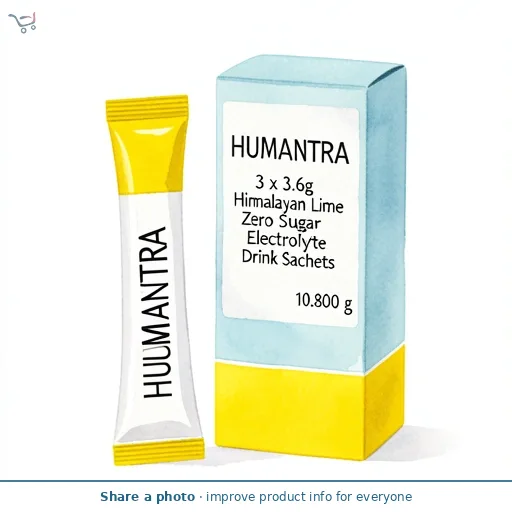 Humantra 3 x 3.6g Himalayan Lime Zero Sugar Electrolyte Drink Sachets