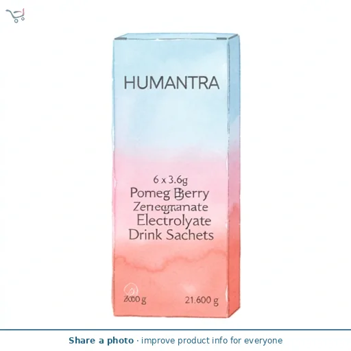 Humantra 6 x 3.6g Berry Pomegranate Zero Sugar Electrolyte Drink Sachets