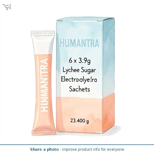 Humantra 6 x 3.9g Lychee Zero Sugar Electrolyte Drink Sachets