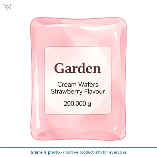 Garden Cream Wafers Strawberry Flavour 200g
