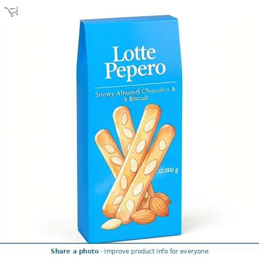 Lotte Pepero Snowy Almond Chocolate & Biscuit 32g