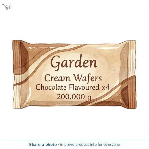 Garden Cream Wafers Chocolate Flavoured x4 200g