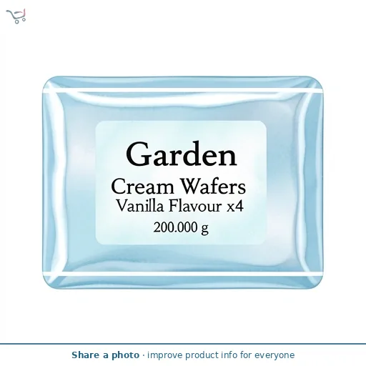 Garden Cream Wafers Vanilla Flavour x4 200g