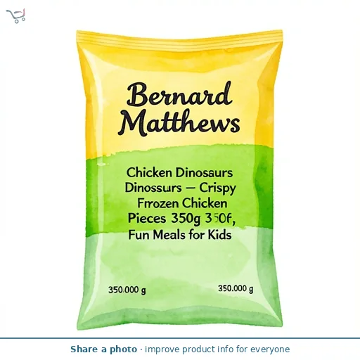 Bernard Matthews Chicken Dinosaurs – Crispy Frozen Chicken Pieces 350g, Fun Meals for Kids