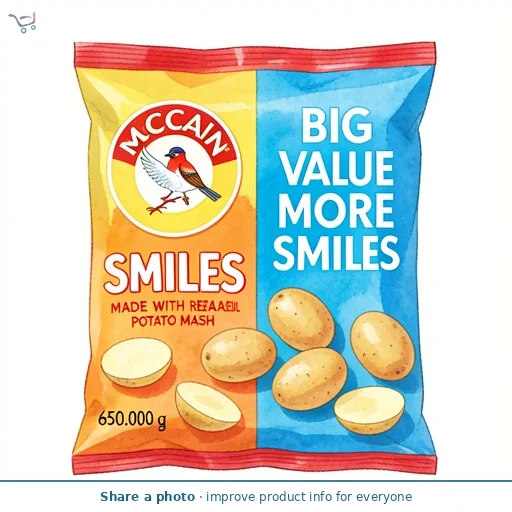 McCain Smiles Made with Real Potato Mash 650g