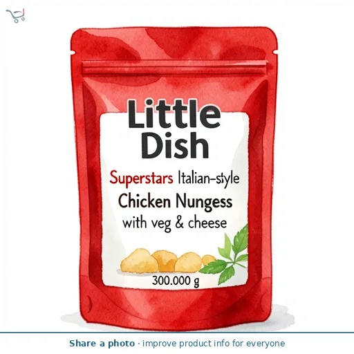 Little Dish Superstars Italian-style Chicken Nuggets with veg & cheese