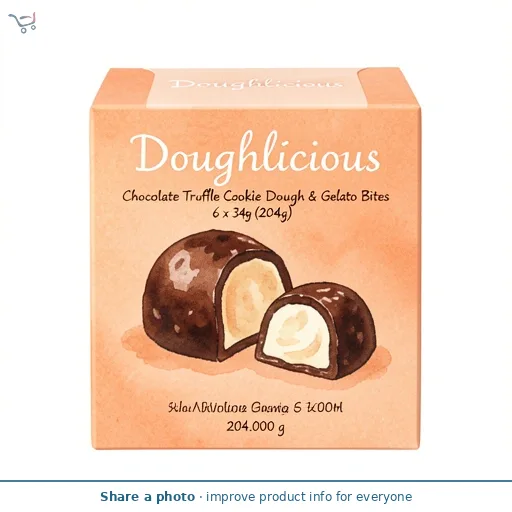 Doughlicious Chocolate Truffle Cookie Dough & Gelato Bites 6 x 34g (204g)
