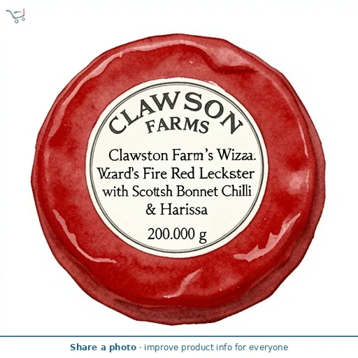 Clawson Farm's Wizard's Fire Red Leicester with Scotch Bonnet Chilli & Harissa 200g