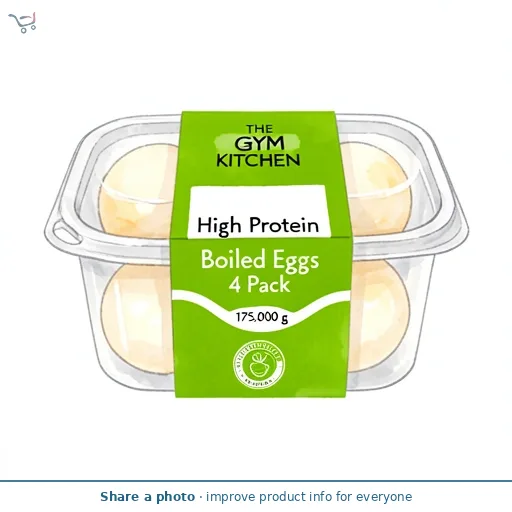 The Gym Kitchen High Protein Boiled Eggs 4 Pack 175g