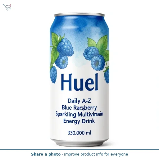 Huel Daily A-Z Blue Raspberry Sparkling Multivitamin Energy Drink330ml