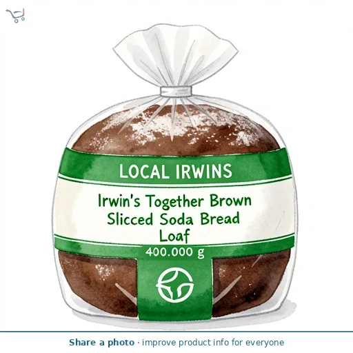 Irwin's Together Brown Sliced Soda Bread Loaf 400g