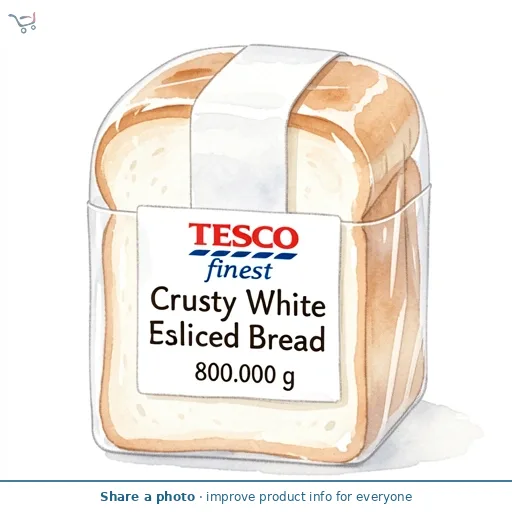 Tesco Crusty White Farmhouse Sliced Bread 800G