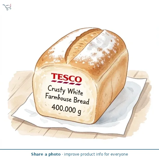 Tesco Crusty White Farmhouse Bread 400G