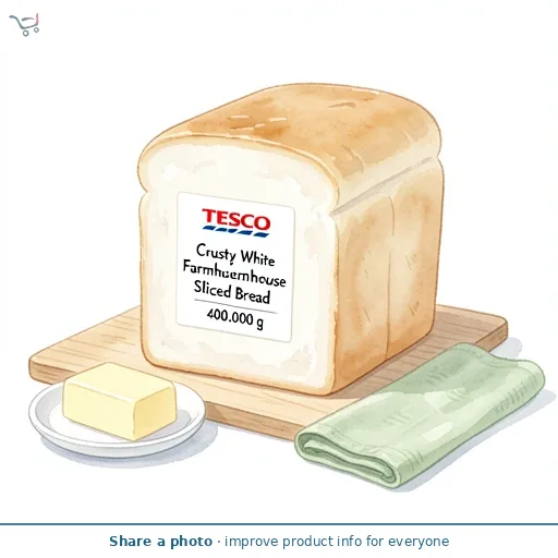 Tesco Crusty White Farmhouse Sliced Bread 400G