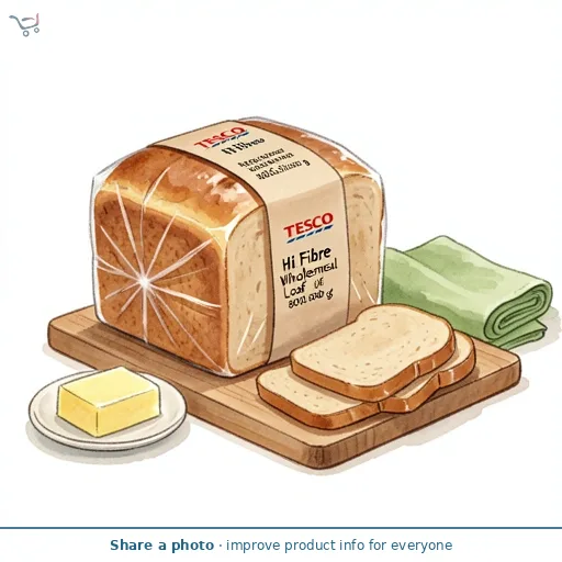 Tesco Hi Fibre Wholemeal Loaf 800G Sliced