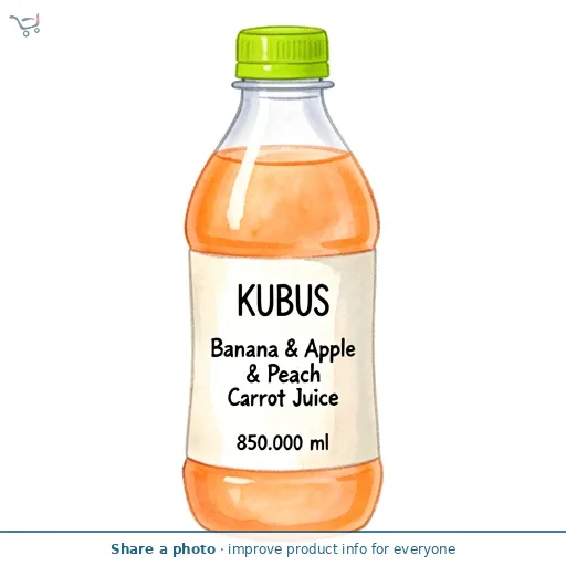 Kubus Banana & Apple & Peach Carrot Juice 850Ml