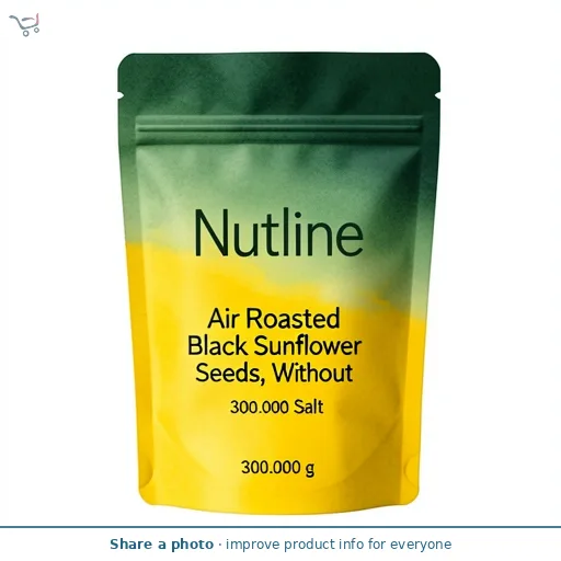 Nutline Air Roasted Black Sunflower Seeds, Without Salt 300g