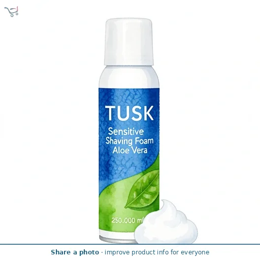 Tusk Sensitive Shaving Foam Aloe Vera 250Ml