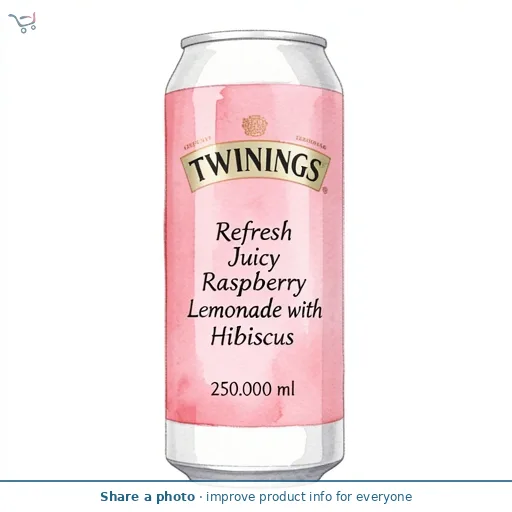 Twinings 250ml Refresh Juicy Raspberry Lemonade with Hibiscus Sparkling Tea