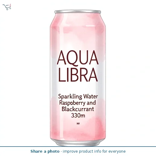 Aqua Libra Sparkling Water Raspberry and Blackcurrant 330m