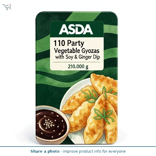 ASDA 10 Party Vegetable Gyozas with Soy & Ginger Dip 210g