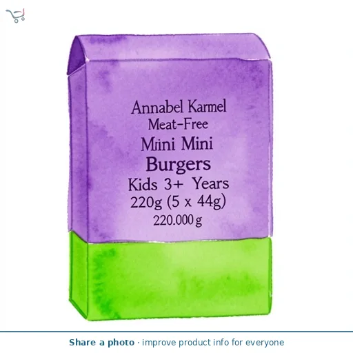 Annabel Karmel Meat-Free Mini Burgers Kids 3+ Years  220g (5 x 44g)