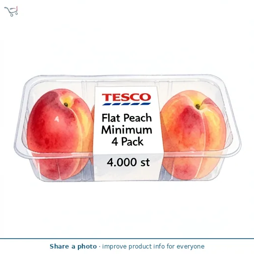 Tesco Flat Peach Minimum 4 Pack