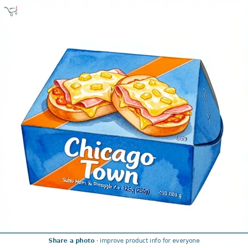Chicago Town Ham & Pineapple Subs Pizza 2 x 125g (250g)