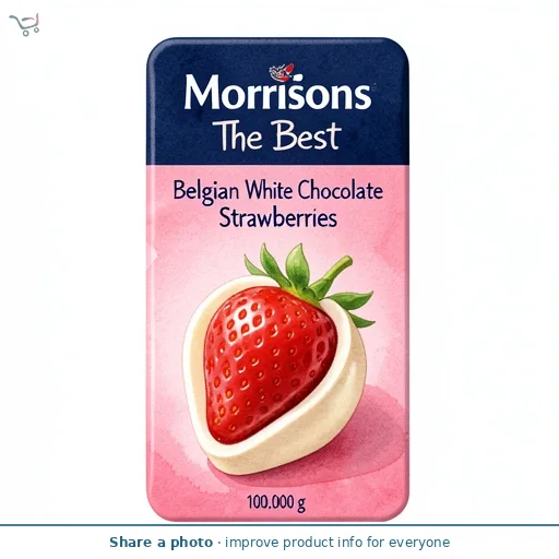Morrisons The Best Belgian White Chocolate Strawberries 4 x 25g
