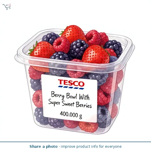 Tesco Berry Bowl With Super Sweet Berries 400G