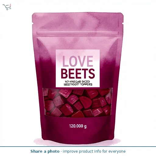 LOVE BEETS NO VINEGAR DICED BEETROOT TOPPERS 120G
