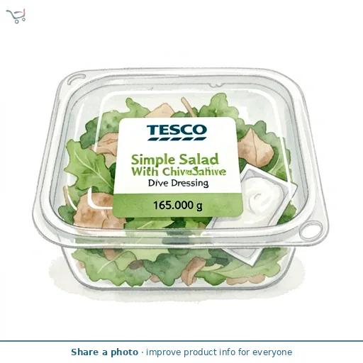 Tesco Simple Side Salad With Chive Dressing 165g