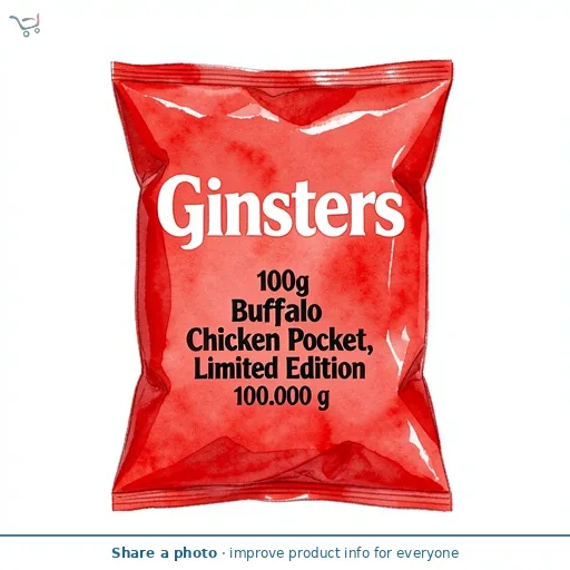 GINSTERS FRANKS RED HOT BUFFALO CHICKEN POCKET 100G