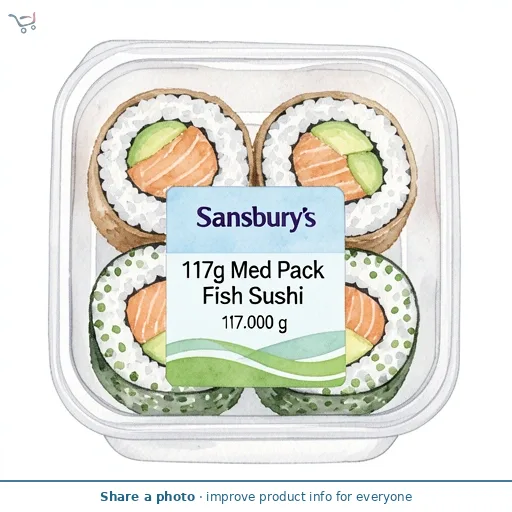 Sainsbury's 117g Med Pack Fish Sushi