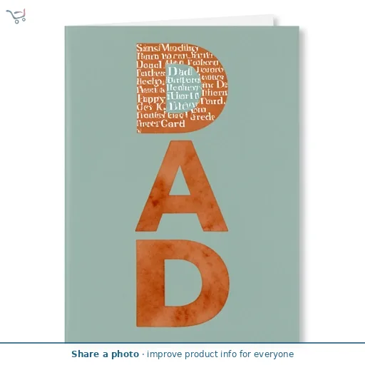 Sainsbury's Dad Modern Text Design Happy Father's Day Greeting Card