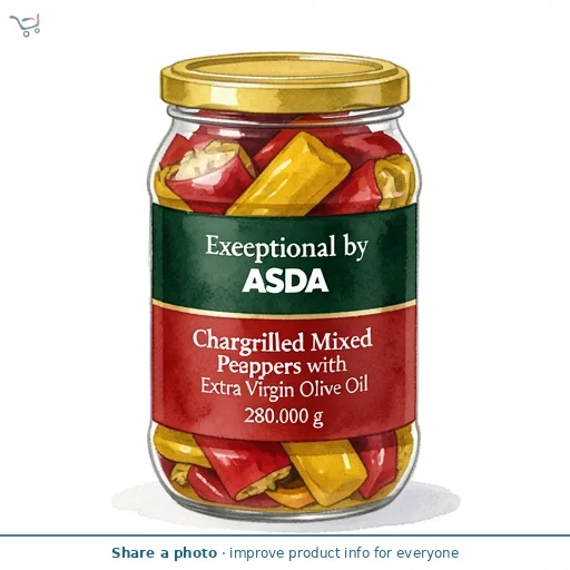 Exceptional by ASDA Chargrilled Mixed Peppers with Extra Virgin Olive Oil 280g