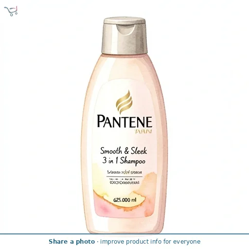 Pantene Smooth & Sleek 3 in 1 Shampoo 600ml