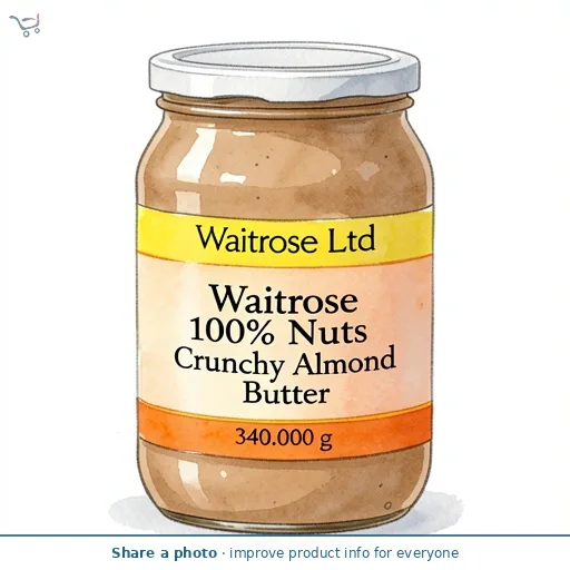 Waitrose 100% Nuts Crunchy Almond Butter