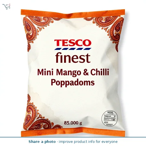 Tesco Finest Mini Mango & Chilli Poppadoms 85g 