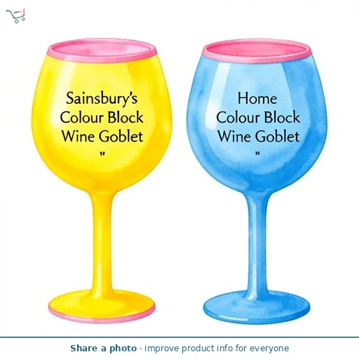 Sainsbury's Home Colour Block Wine Goblet