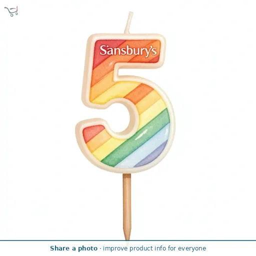 Sainsbury's Home Printed Number Candle Age 5