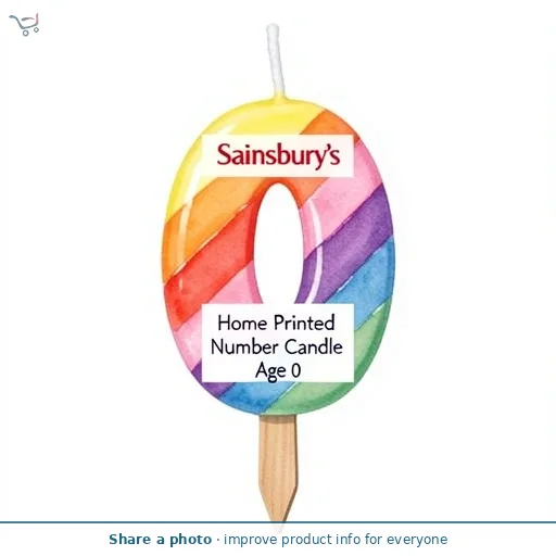 Sainsbury's Home Printed Number Candle Age 0