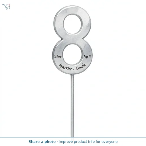 Sainsbury's Home Silver Number Cake Sparkler Candle - Age 8