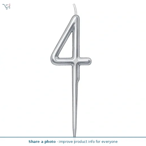 Sainsbury's Home Silver Number Cake Sparkler Candle - Age 4