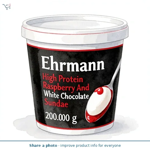 Ehrmann High Protein Raspberry And White Chocolate Sundae 