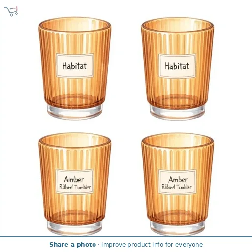 Habitat Amber Ribbed Tumbler