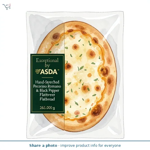 Exceptional by ASDA Hand-Stretched Pecorino Romano & Black Pepper Flatbread 265g