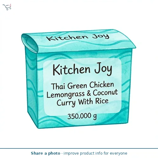 Kitchen Joy Thai Green Chicken Lemongrass & Coconut Curry With Rice   350g