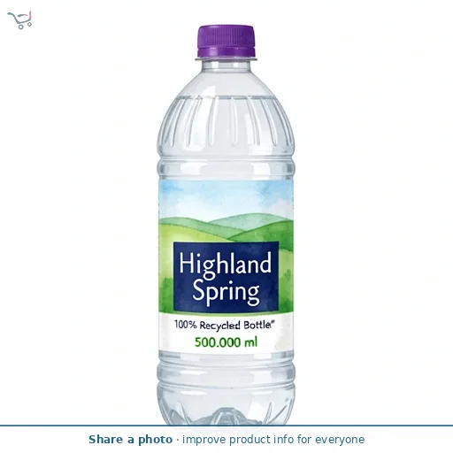 Highland Spring 100% Recycled Bottle* Still Spring Water 500ml